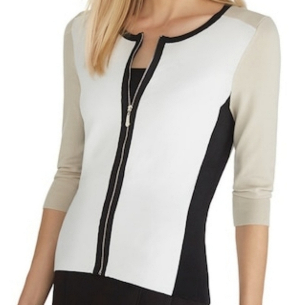 White House Black Market | Front Zip Cardigan | Size Medium